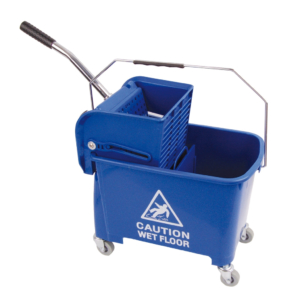 Microspeedy Flat mop Bucket Blue on Castors & Wringer