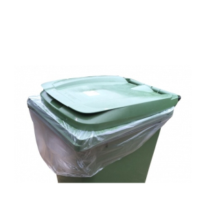 Heavy duty CLEAR wheelie bin liner 30"x45"x54" (100) PRO-Q