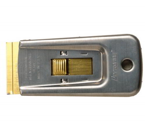 Safety scraper with removeable retracteable blades