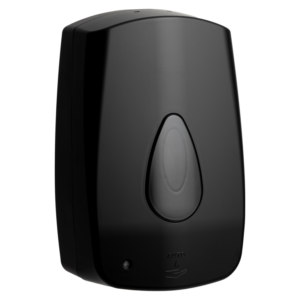 Automatic touch free matte black foam hand sanitiser dispenser