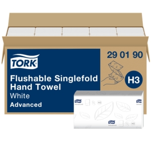 Tork Advanced Flushable Singlefold Hand Towel (H3) 290190 Eco Label