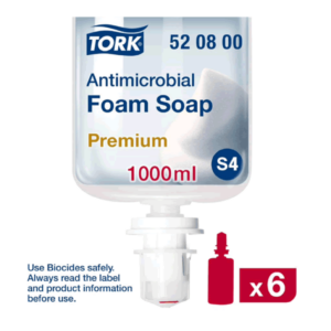 Tork Antimicrobial Foam Soap (S4) 520800 (6x1000ml)