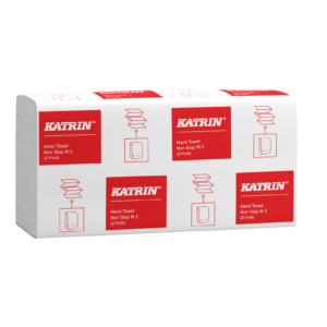 Katrin Classic Hand Towel Non Stop M2 Handy Pack 2 Ply White 61617 Eco Label