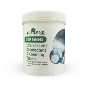 Tub of 200 Effervescent disinfectant, cleaning & sanitising chlorine tablets
