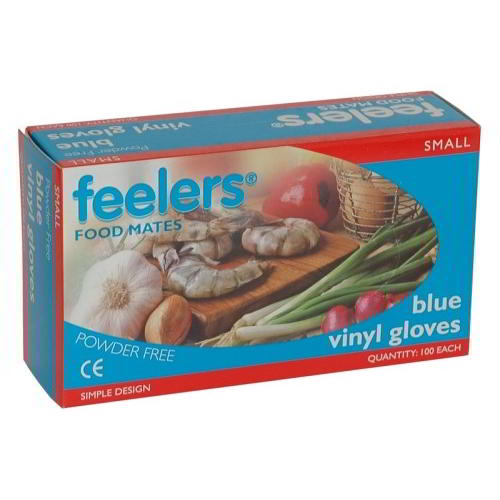 Vinyl Foodmates blue disposable gloves (100)