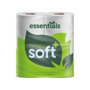 Essentials Simply Soft 320 sheet 2 ply toilet rolls (48)
